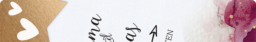 Lila Aquarell-Einladungskarten - Schmuckbild oben