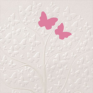 Detail der rosa Schmetterlinge