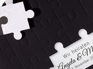 Detailaufnahme des geprägten Puzzlemusters.