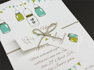 Hochzeitseinladungen mit Anhängern - Detailbild 2