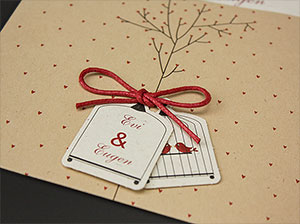 Verspielte Hochzeitseinladungen - Detail 3