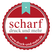 Logo der Firma scharf - druck und mehr