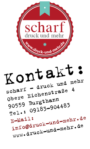 Logo der Firma scharf - druck und mehr