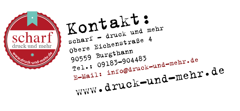 Logo der Firma scharf - druck und mehr