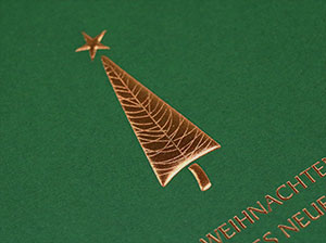 Detail der geprägten Tanne.